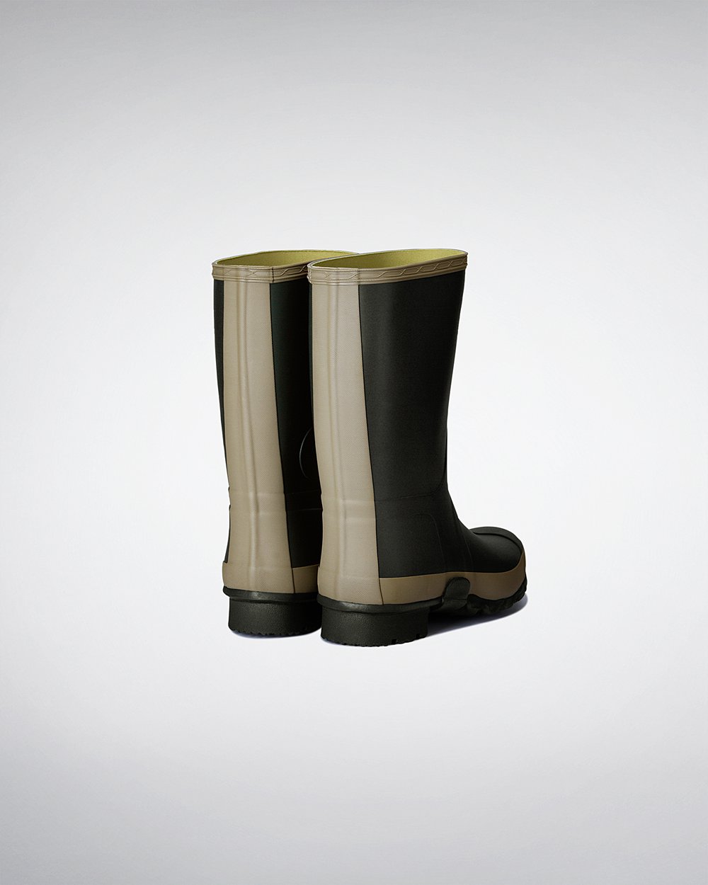 Mens Short Rain Boots - Hunter Gardener (81ZHCBWLO) - Dark Olive